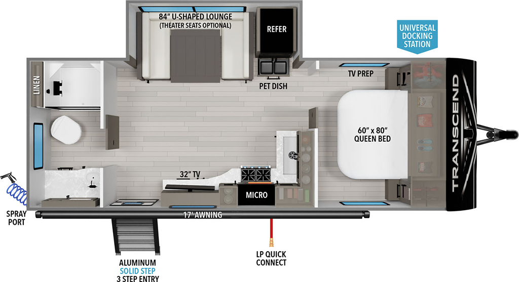 Image of floorplan for 2024 TRANSCEND XPLOR 221RB by GRAND DESIGN