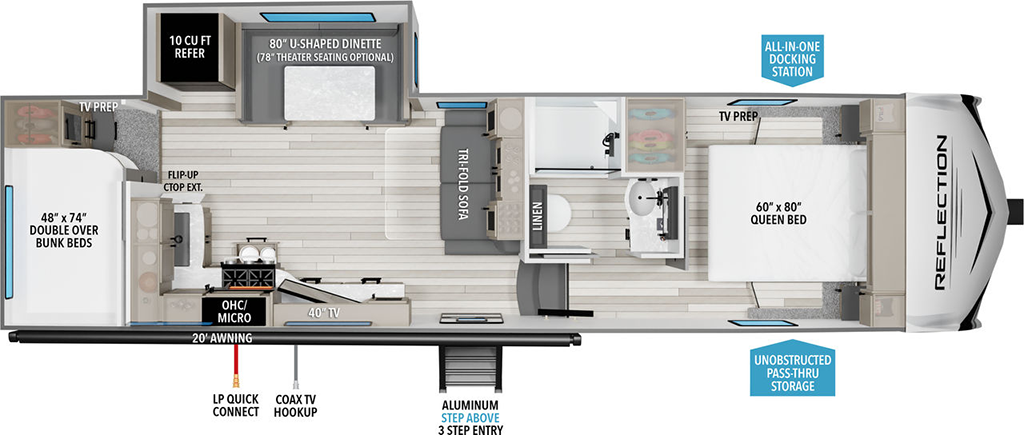 Image of floorplan for 2024 REFLECTION 100 27BH par GRAND DESIGN