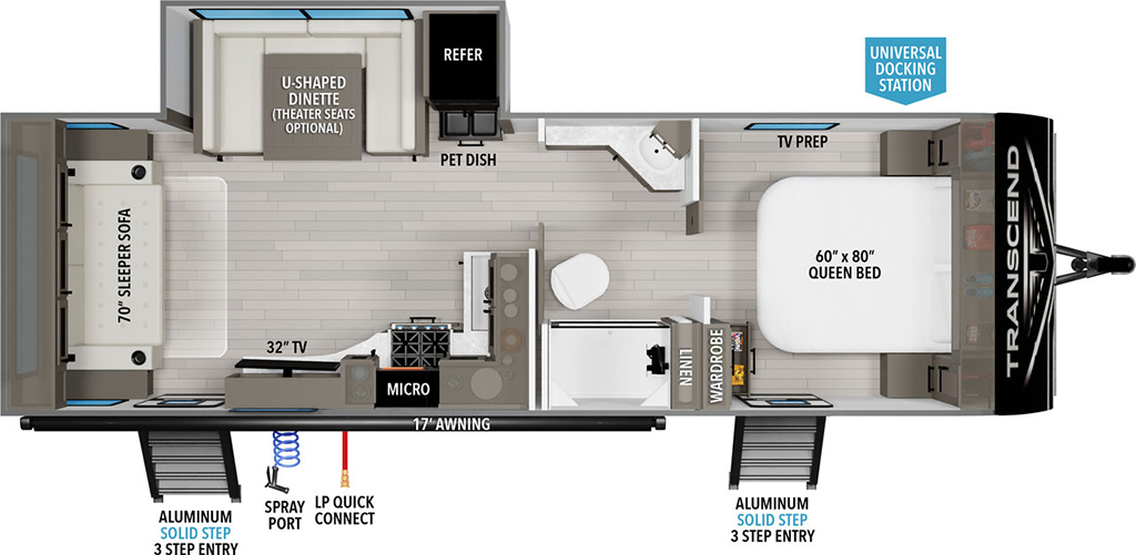 Image of floorplan for 2024 TRANSCEND 245RL par GRAND DESIGN