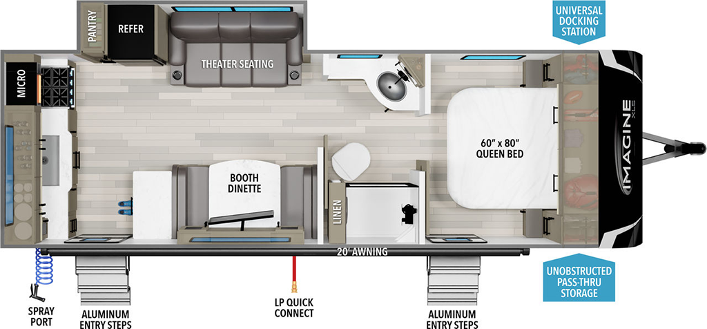 Image of floorplan for 2024 IMAGINE XLS 23LDE par GRAND DESIGN