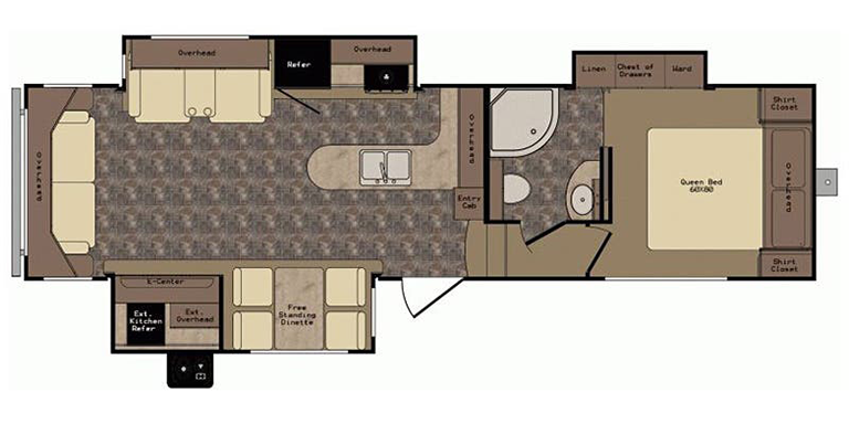 Image of floorplan for 2016 CRUISER 305RS by CROSSROADS
