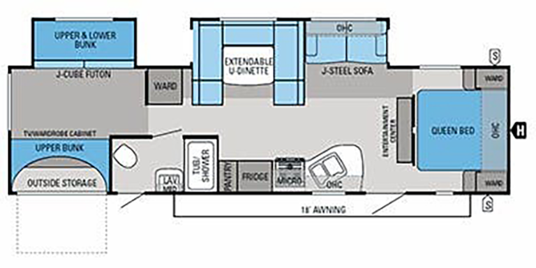 Image of floorplan for 2013 EAGLE 314BDS by JAYCO