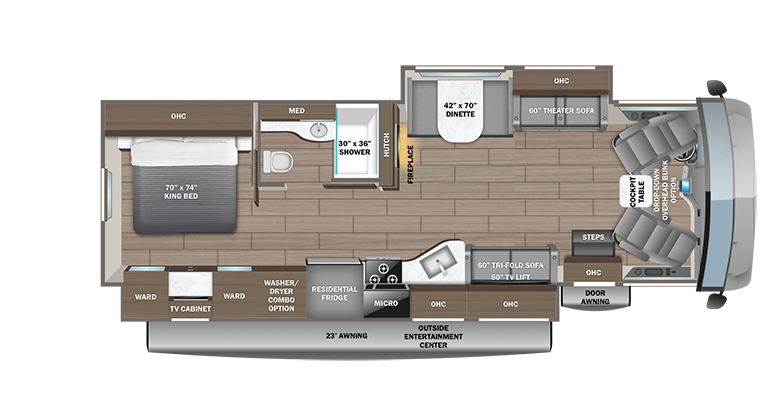 Image of floorplan for 2024 PRECEPT 34G by JAYCO